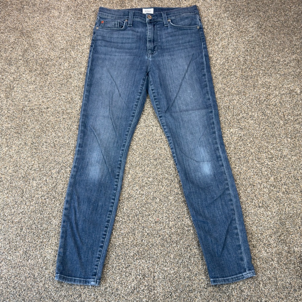 Hudson Blair High Rise Super Skinny Jeans Blue Denim Size 27 Medium Wash Comfort